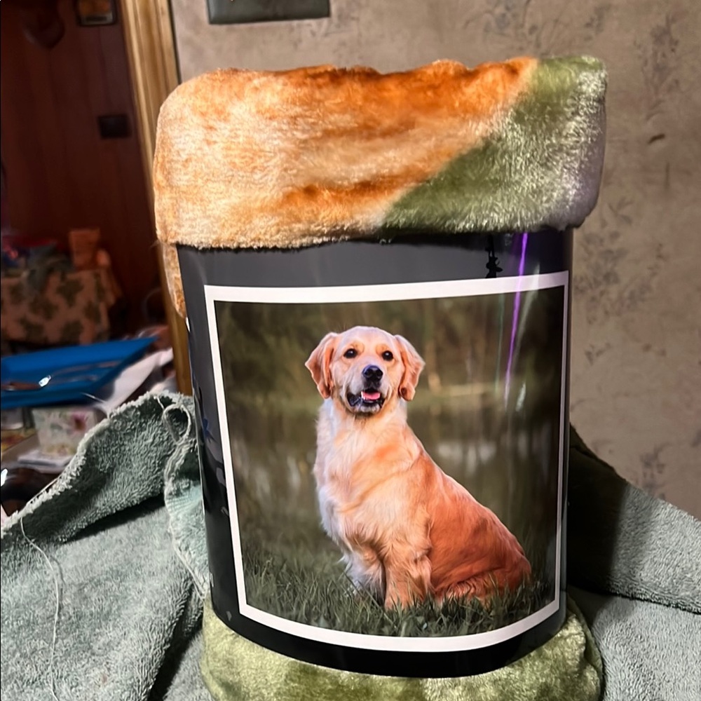 Cozy Dog Blanket with Golden Retriever Print